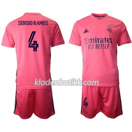 Real Madrid Sergio Ramos 4 Barn Bortedraktsett 2020-2021 Kortermet (+ Korte bukser)